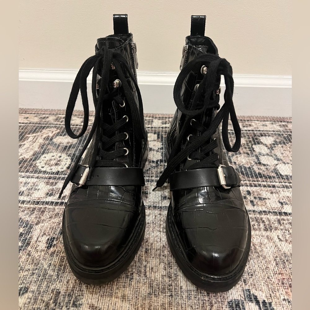 All Saints crocodile leather Donita boots